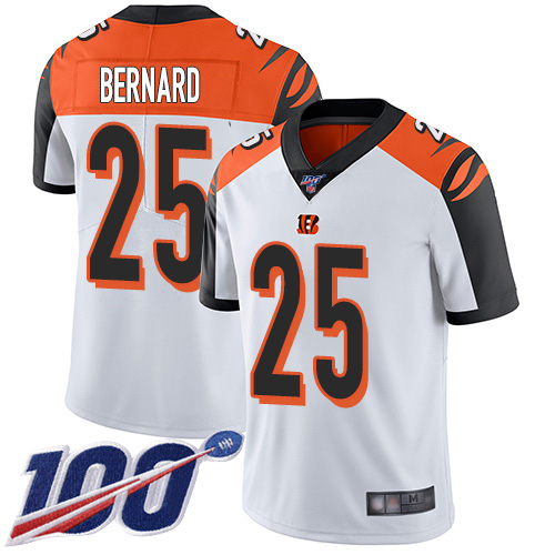 Cincinnati Bengals Limited White Men Giovani Bernard Road Jersey NFL Footballl 25 100th Season Vapor Untouchable